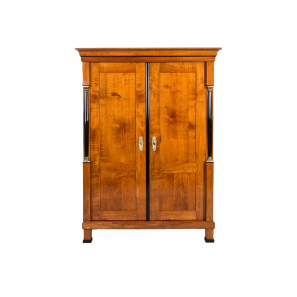 Biedermeier Wardrobe in Solid Cherrywood, Germany, 19th Century